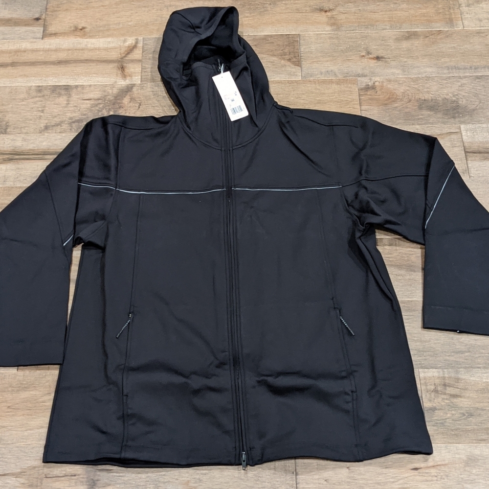 Mens Y-3 "CH1" Knit Shell Full Zip Up Hoodie Black